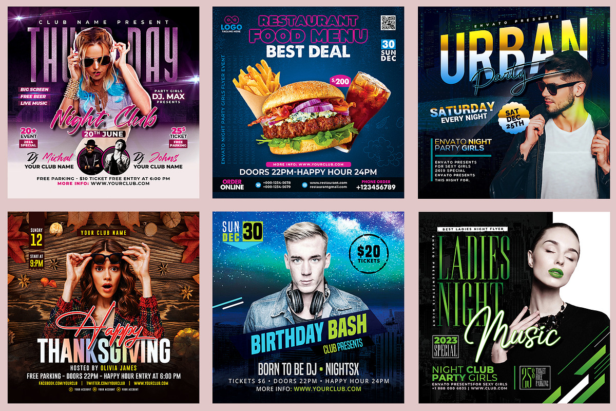 150 Night Club Flyer Bundle, a Flyer Template by AfzaalGraphics (Photo 26 of 27)