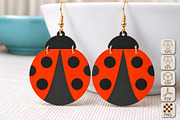 Ladybug Earrings Laser Cut SVG, an Object Graphic by Canvas Craft (Thumbnail 1 of 3)