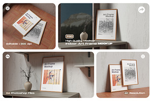 Interior Art Frame Mockup, an Advertising Mockup by My Code Std