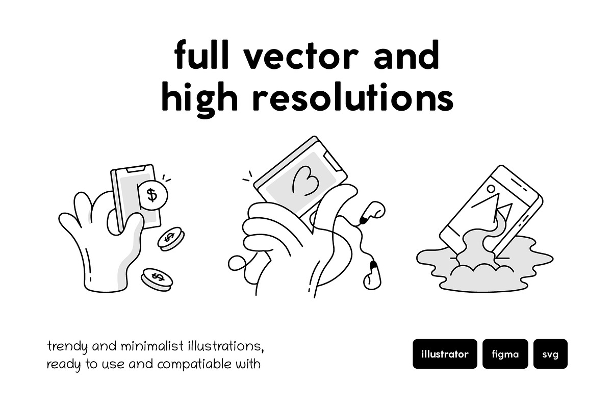 Smartphone Doodle Icons, an Outline Icon by Vectors Market (Photo 3 of 10)