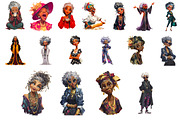 Stylish Mature Black Ladies, a Person Illustration by InkyQueenArt (Thumbnail 4 of 5)