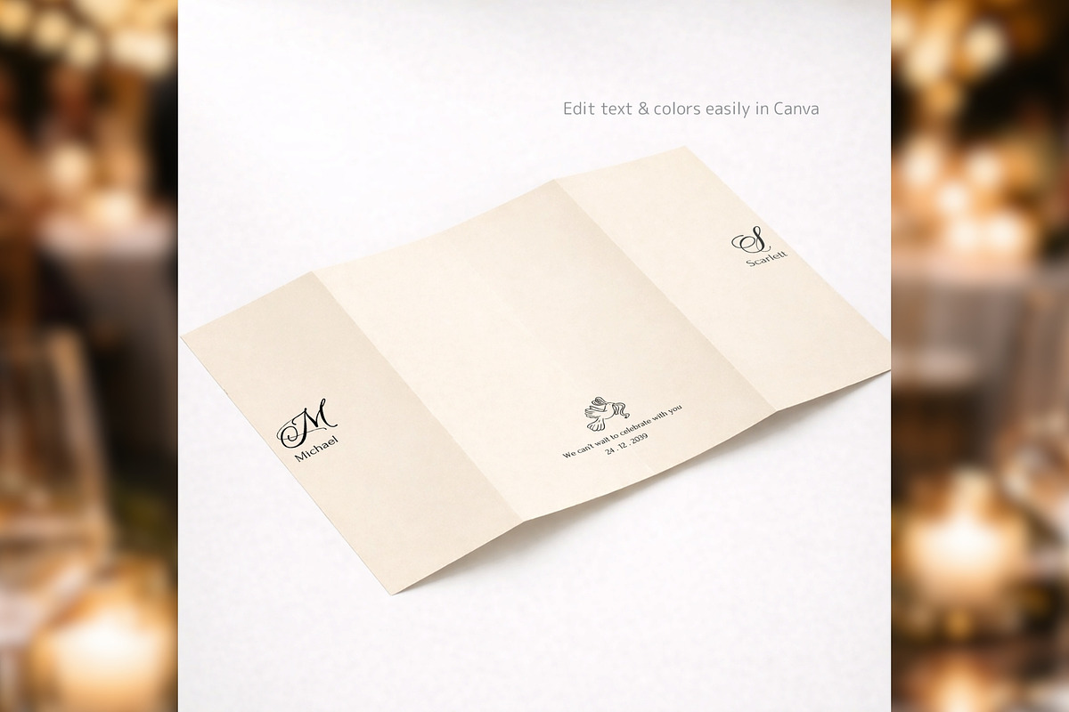 Luxury Gatefold Canva Template bd004, an Invitation Template by TyphoonStudio (Photo 7 of 9)