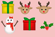 Christmas Clipart 2 Illustration, a Seasonal Illustration by tchastudio (Thumbnail 4 of 8)