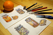 Watercolor preserved food-2, a Food Illustration by miminoshka (Thumbnail 9 of 10)