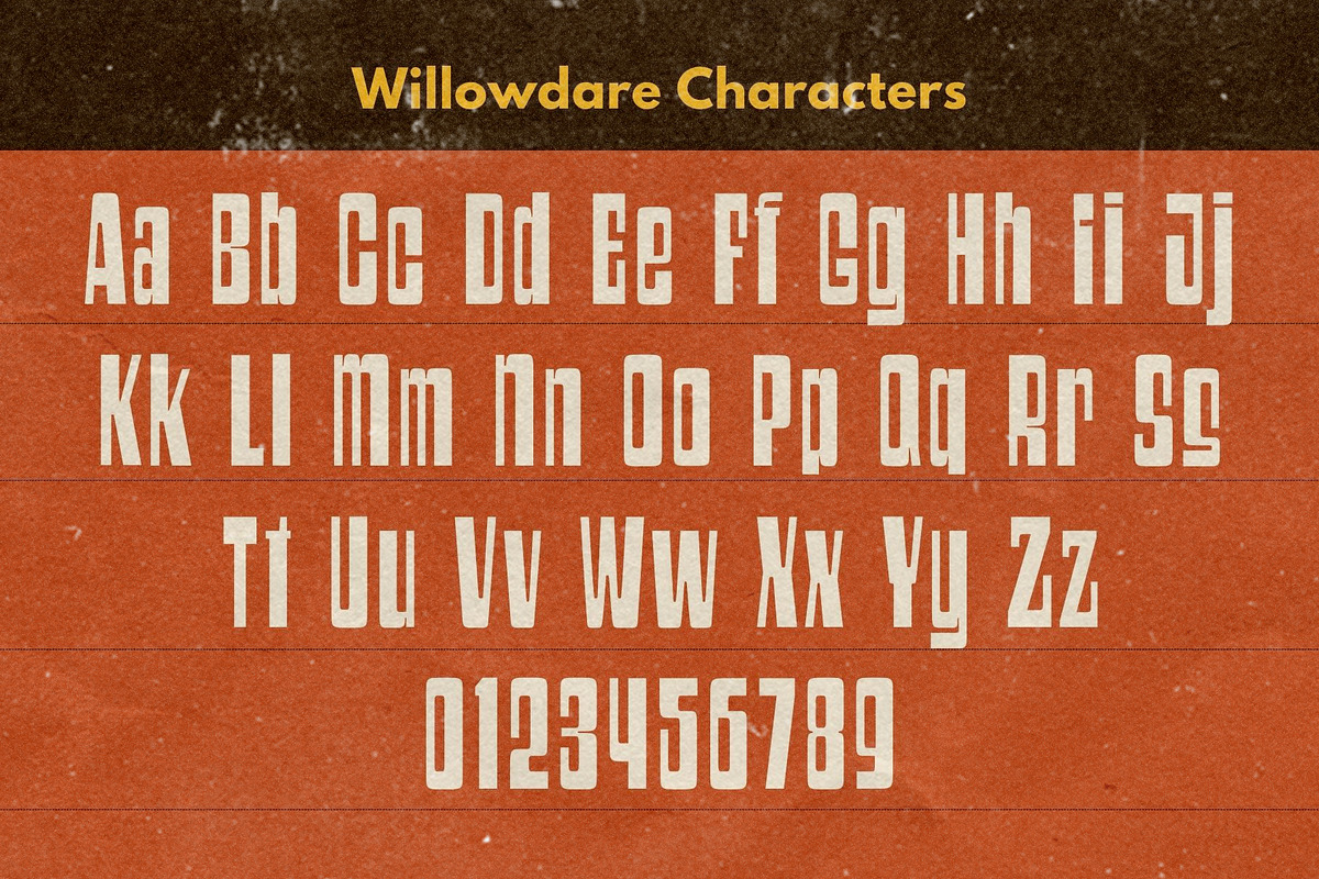 Willowdare – Condensed Display Font, a Sans Serif Font by Get Studio (Photo 10 of 11)