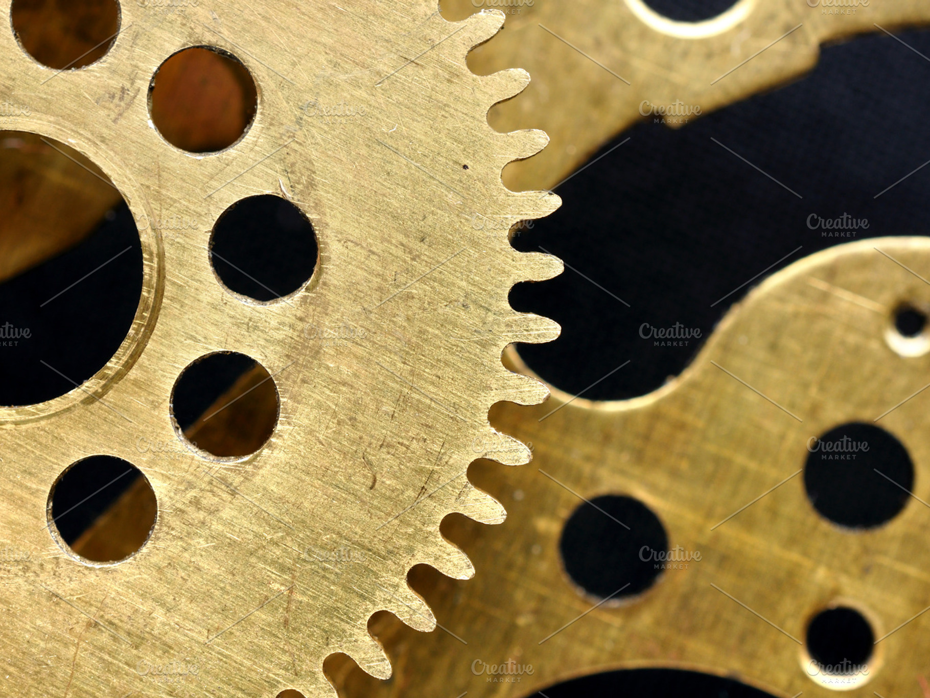 Old Mechanism Containing Gear Brass And Clockwork