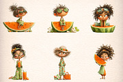 Funny Summer Beach Kids Clipart, an Illustration by Digital Artistic99 (Thumbnail 2 of 11)