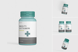 Supplement Jar / Bottle Mock-Up, a Packaging Mockup by tiyasprabawa