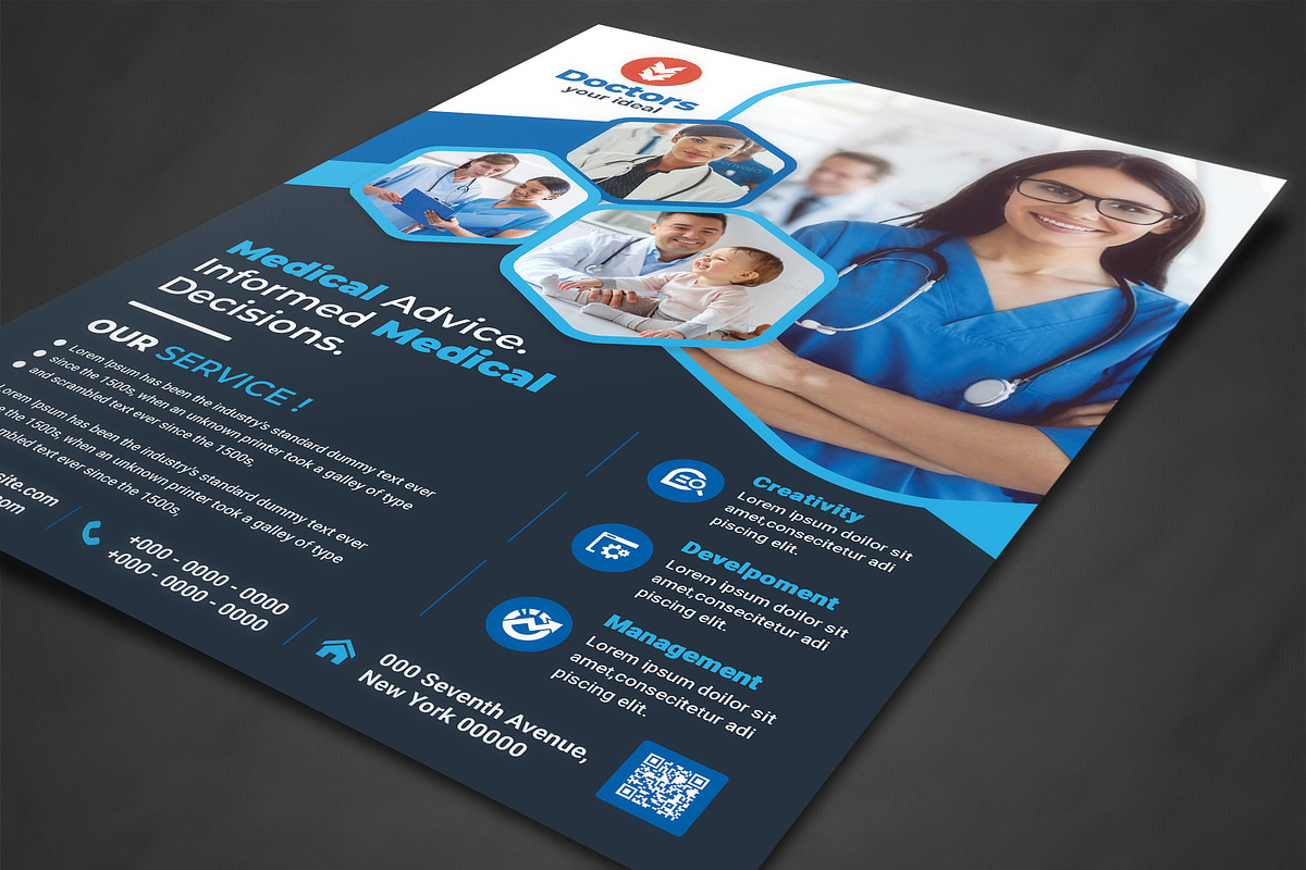 Health & Medical Doctors Flyer, a Flyer Template by AfzaalGraphics (Photo 2 of 4)
