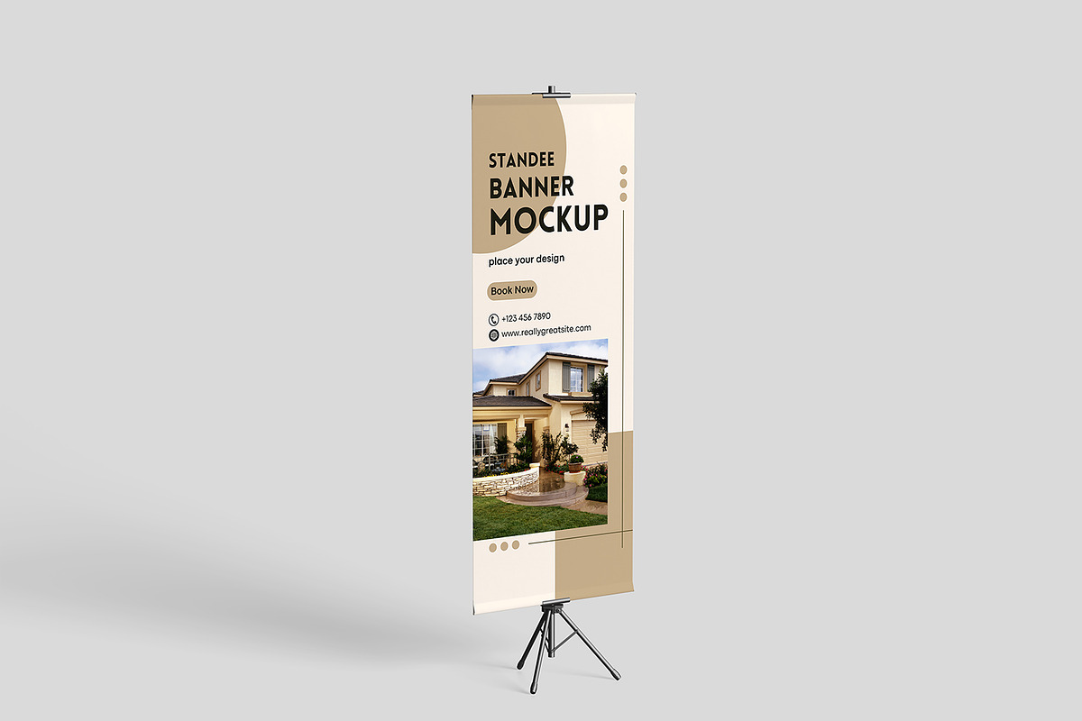 Tripod Stand Banner Mockup, an Advertising Mockup by Graphicell (Photo 3 of 5)