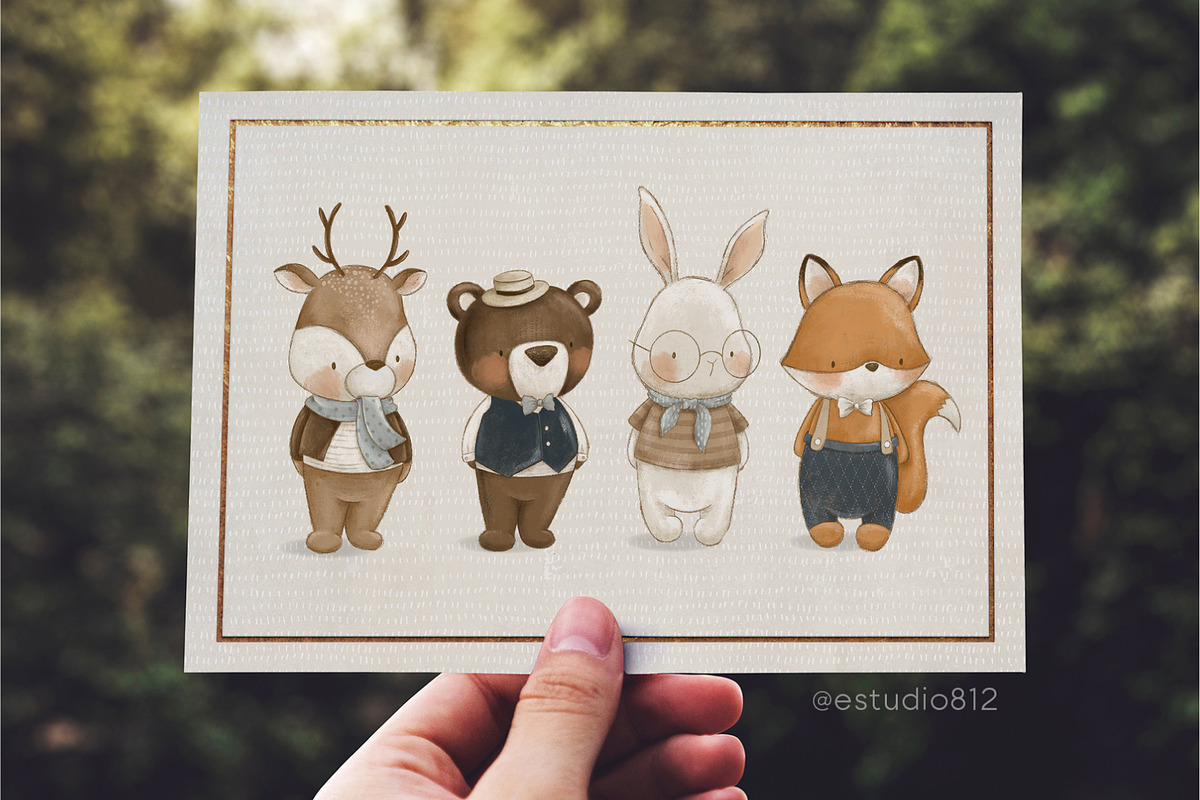 Vintage Woodland Friends, an Animal Illustration by Estudio 812 (Photo 8 of 10)