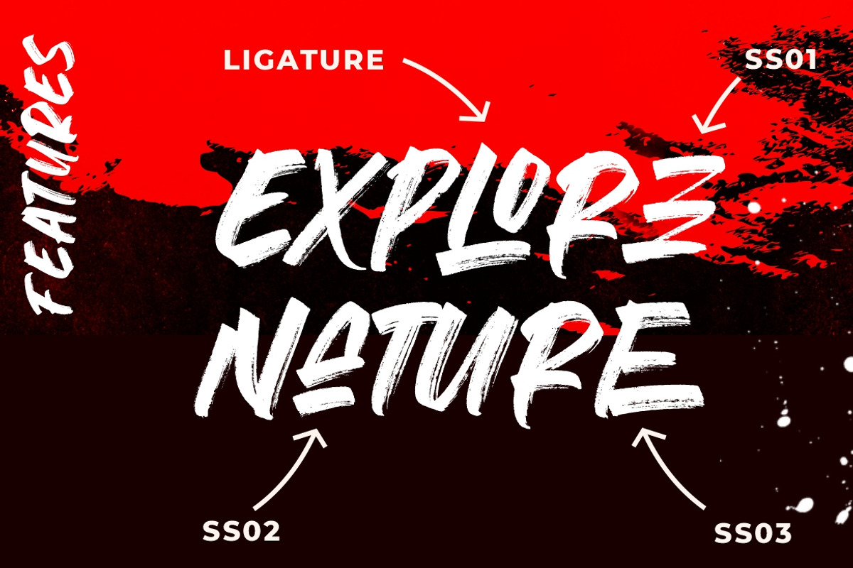 The Rocky Handbrush Typeface, a Font by Creatype Studio (Photo 3 of 9)