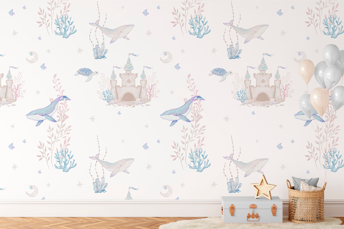 Charming ocean.Watercolor collection, an Animal Illustration by AfonshinaArt (Photo 8 of 11)