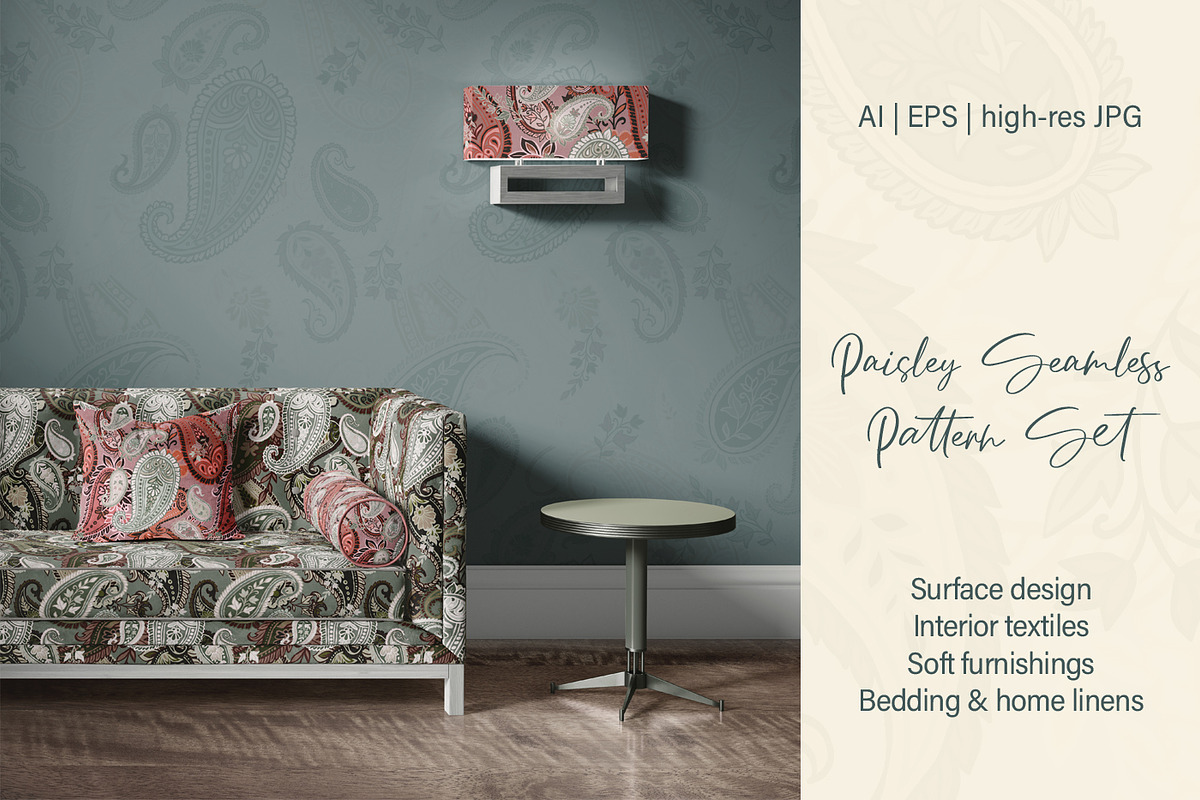Paisley Seamless Pattern Set, a Pattern Graphic by Svetlana Lerie (Photo 6 of 9)