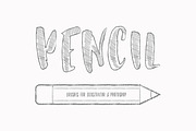 Pencil Brushes for Ai & Ps, a Brush Add-On by P.F. Creative Lab (Thumbnail 1 of 5)