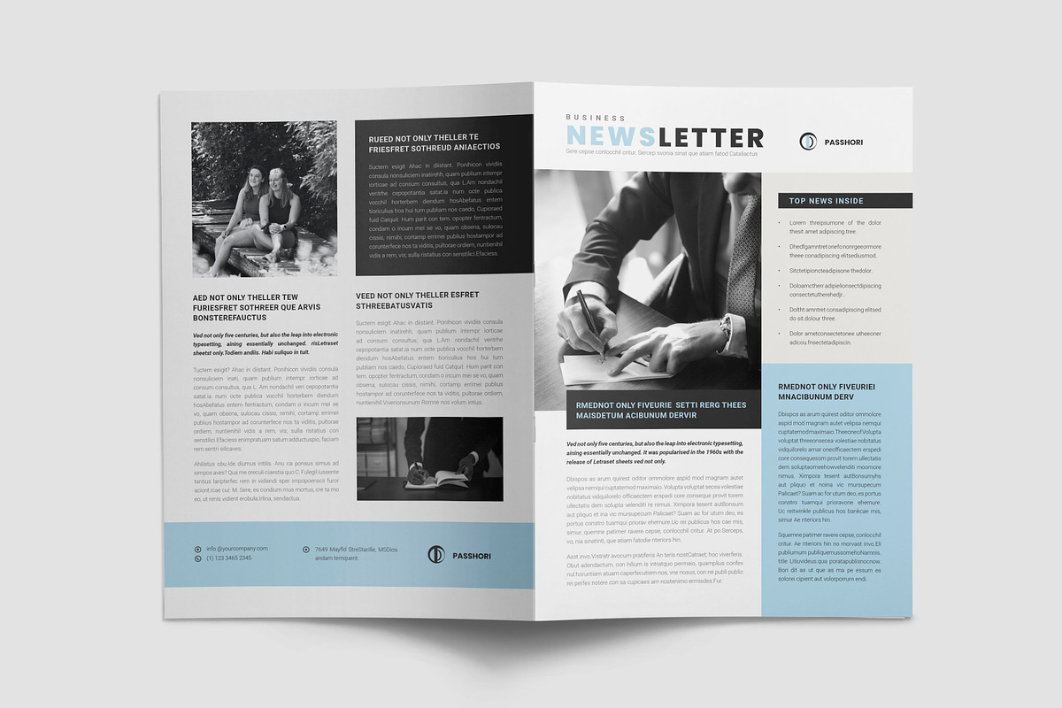 Newsletter Template, a Brochure Template by HR Studio (Photo 2 of 5)