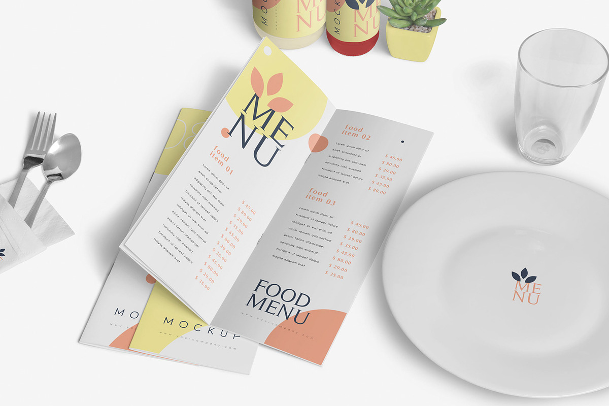 Food Menu Book Mockups, a Packaging Mockup by GfxFoundry (Photo 7 of 8)