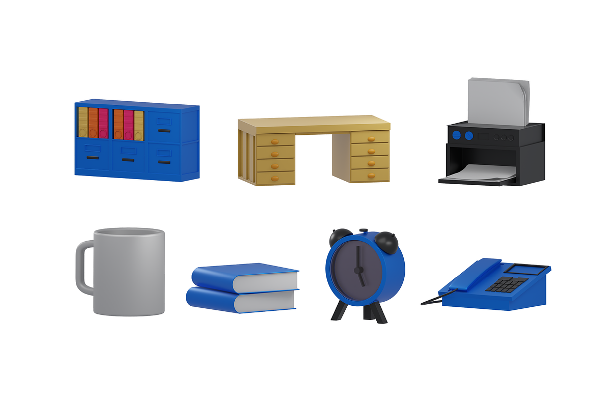 3D Office & Workstation Pack, a 3D by Dudukbersama (Photo 3 of 3)