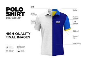 Polo Shirt Mockup Psd