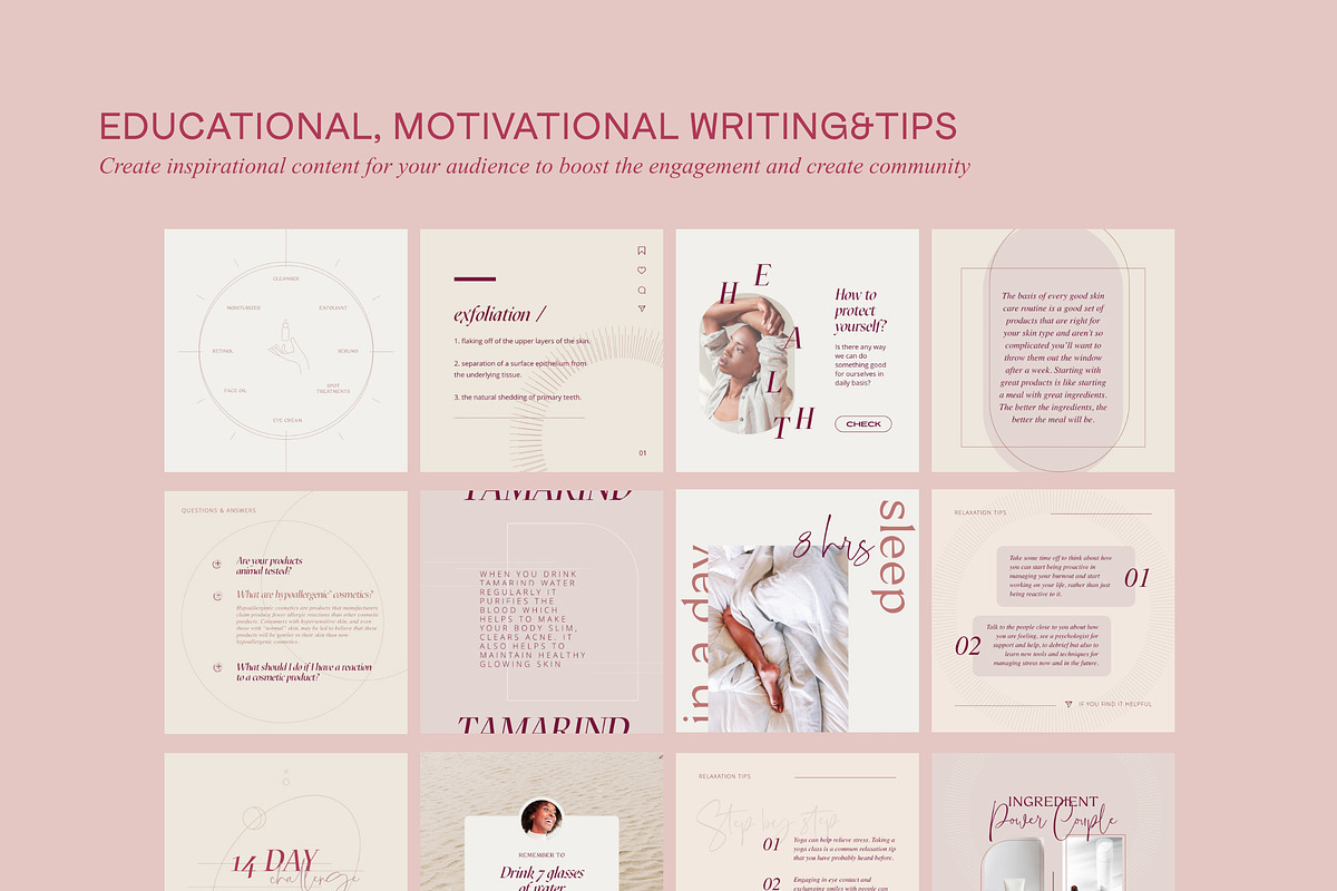 Wellness Social Media Kit CANVA PS, a Social Media Template by Sparrow & Snow (Photo 18 of 26)