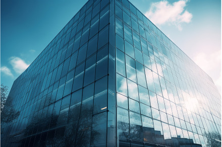 Glass fronted building. Generate Ai, an Architecture Photo by Ylivdesign