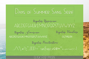 Days Of Summer Font Family