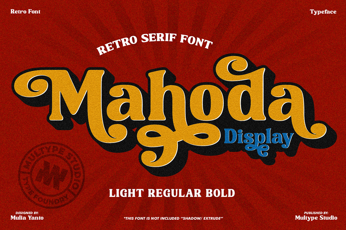 Mahoda Display Retro Serif Font, a Serif Font by Multype Studio (Photo 1 of 11)