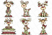 Whimsical Patchwork Reindeer Clipart, an Illustration by DreamPrint404 (Thumbnail 6 of 7)