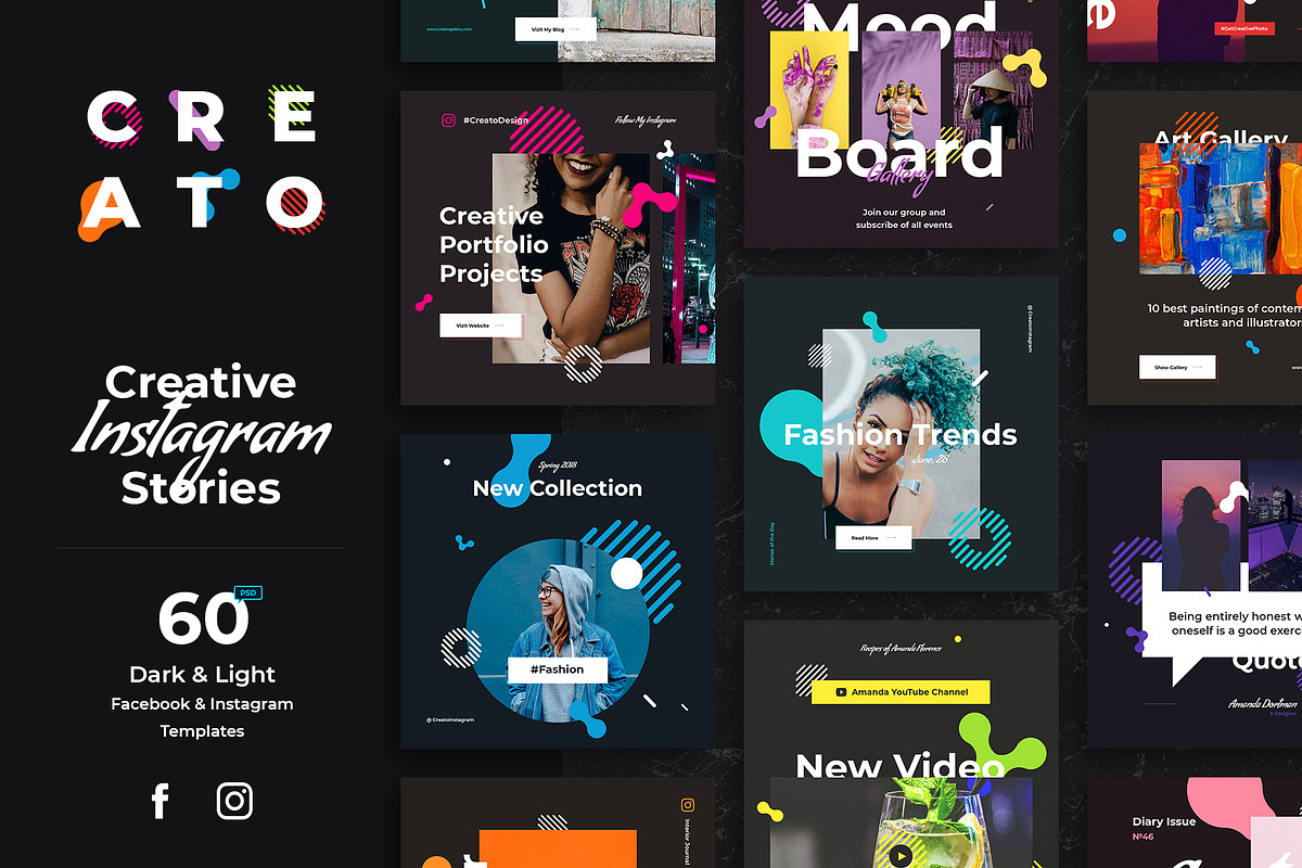 Creato Social Media Templates, a Social Media Template by Creatoly (Photo 1 of 10)