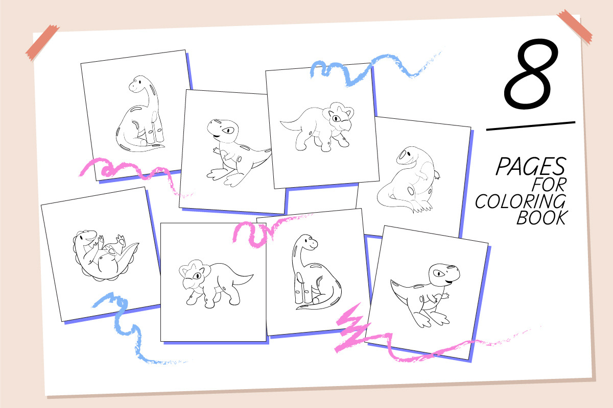 Tiny Dinosaurs - Patterns & Pages, an Animal Illustration by Cherrygeuse (Photo 3 of 6)