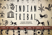 70 hand drawn tribal elements, an Illustration by Swathi Kirthyvasan (Thumbnail 1 of 6)