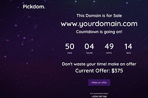 Pickdom - Domain Sale HTML Template