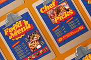 Blue 70s Style Food Menu, a Flyer Template by graphicook (Thumbnail 3 of 4)