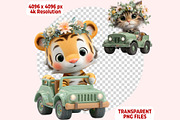 Baby Animals Clipart PNG Bundle, a Graphic by M9 Design (Thumbnail 6 of 7)