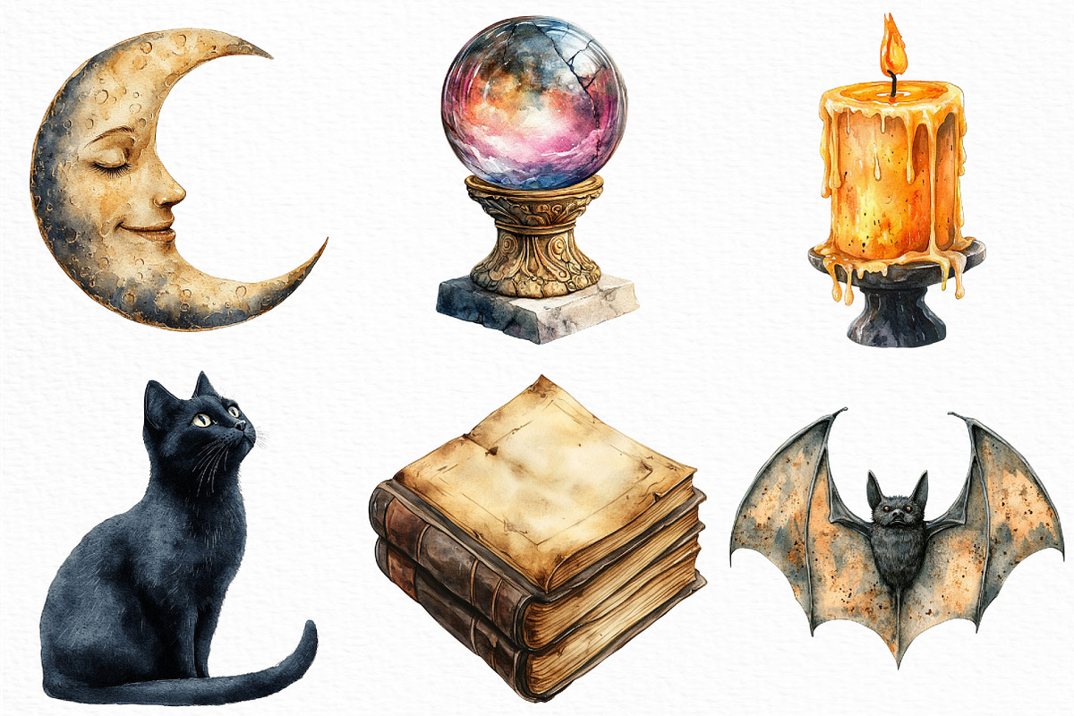 Vintage Aesthetic Halloween PNG, an Illustration by Craft Nest (Photo 3 of 6)