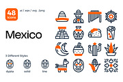 Mexico Icon Set, a Duotone Icon by Eklip Studio (Thumbnail 1 of 4)