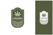 Vintage CBD Marijuana Label Logo, a Branding & Logo Template by Atlantis X Nurman Arbai (Thumbnail 1 of 2)