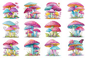 Whimsical Spring Mushroom Clipart, an Illustration by Dream Creation (Thumbnail 6 of 7)