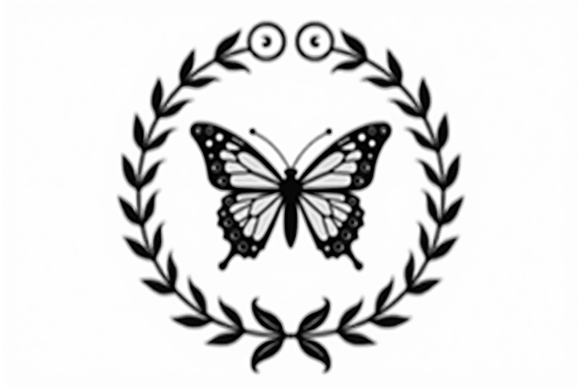 Butterfly Laurel Wreath Bundle, an Illustration by Designs_River (Photo 5 of 7)