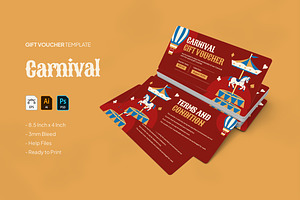 Carnival - Gift Voucher, a Card Template by VUNIRA