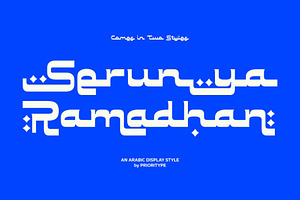Serunya Ramadhan - Arabic Style Font, a Script Font by Prioritype Co