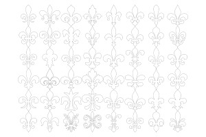 Fleur De Lis Set 1 Procreate Brush