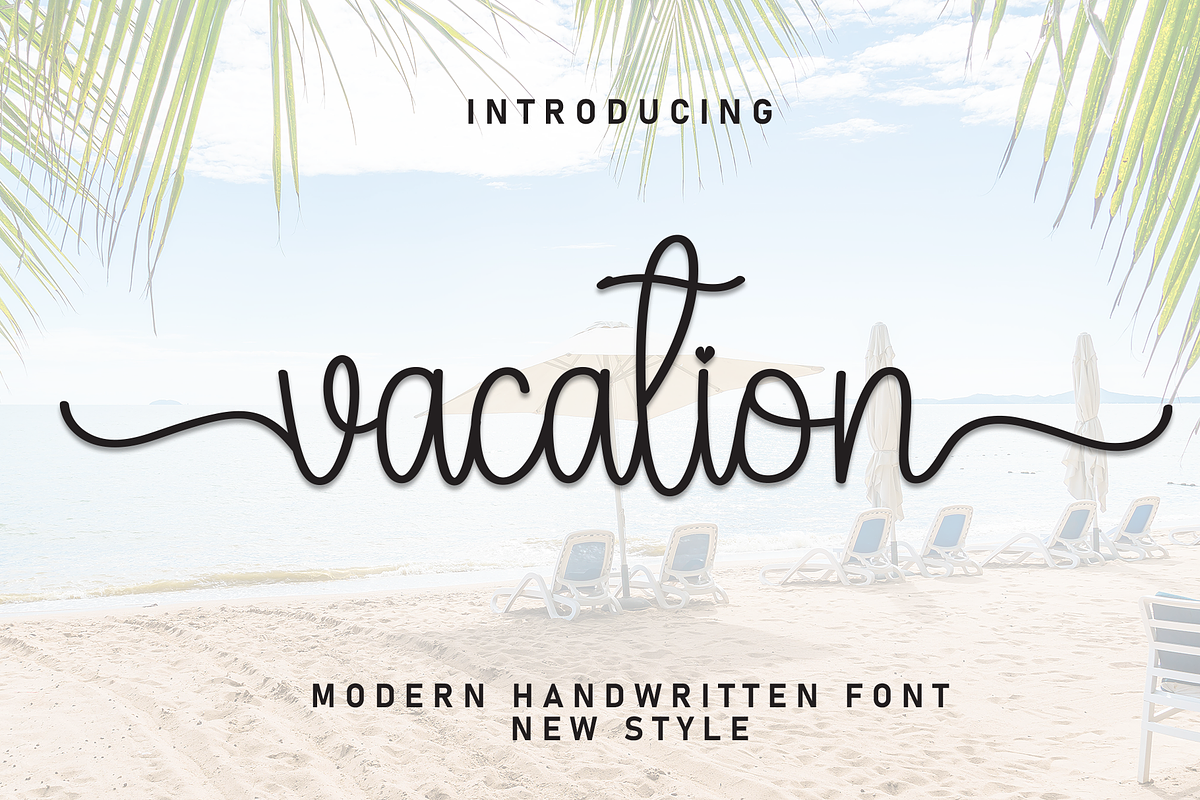 Vacation | Script Font, a Handwritten Font by Scratchones (Photo 1 of 9)