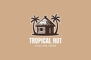 Traditional Tropical Hut Logo, a Branding & Logo Template by Signatoro (Thumbnail 2 of 3)