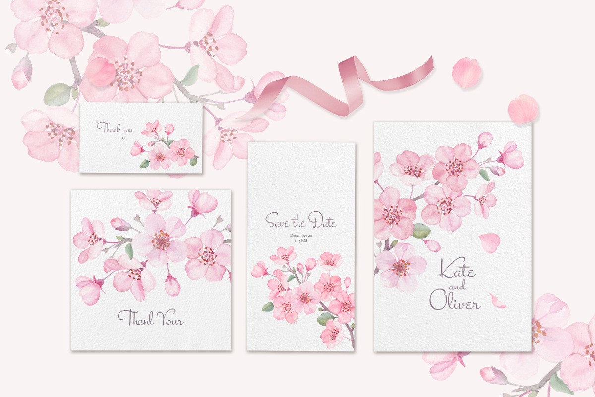 Blossom. Watercolor collection., a Pattern Graphic by oKOLOstyle (Photo 2 of 6)