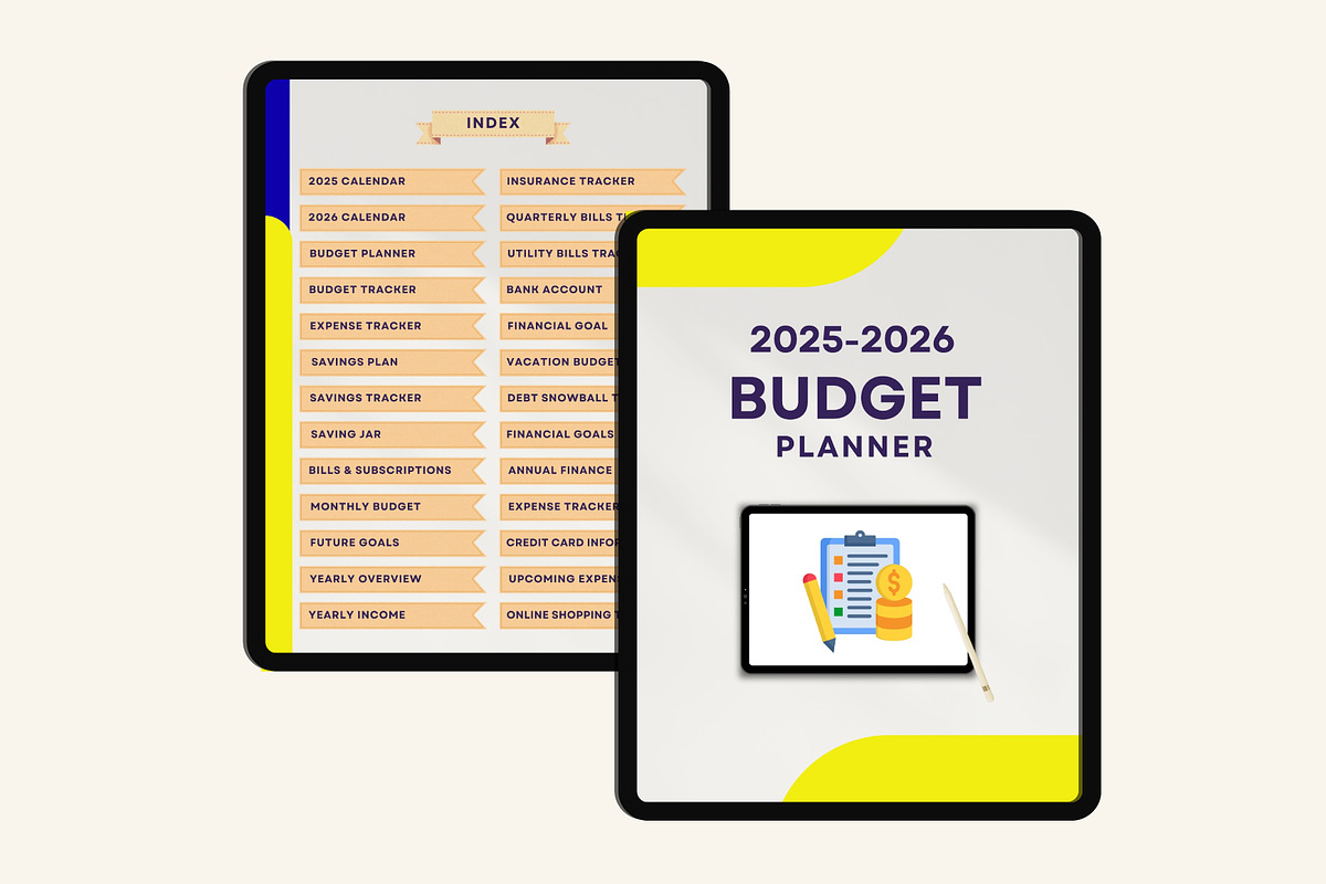 Digital 2025-2026 Budget planner, a Stationery Template by Designmela01 (Photo 3 of 9)