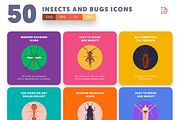50 Insects and Bugs Icons, an Outline Icon by Dighital (Thumbnail 6 of 10)