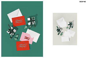 Christmas Greeting Cards Mockups 001