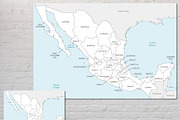 8x Mexico Vector Maps, an Illustration by asantosg (Thumbnail 5 of 5)