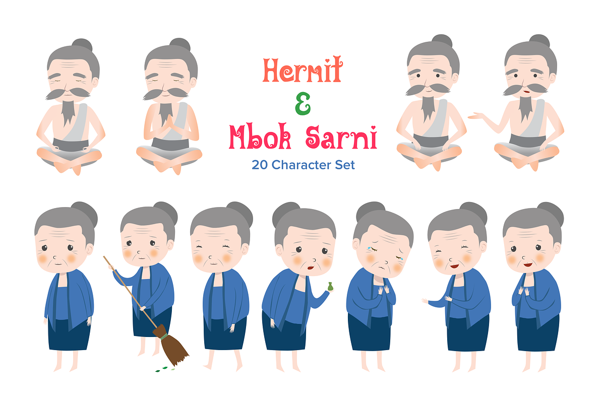 Timun Mas Folktale Characters, an Illustration by Creatornomic (Photo 5 of 6)